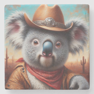 Dessous-de-verre En Pierre Koala Cowboy