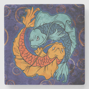 Dessous-de-verre En Pierre Koi Fish