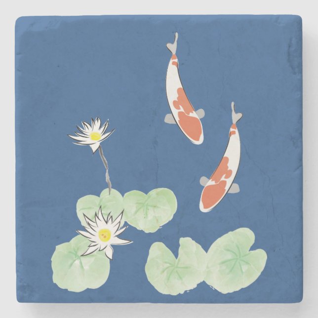 Dessous-de-verre En Pierre Koi Pond (Devant)