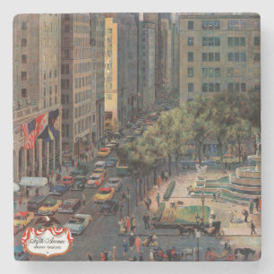 Dessous-de-verre En Pierre La Cinquième Avenue par John hésitent