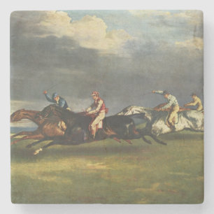 Dessous-de-verre En Pierre La course Epsom Derby Horse
