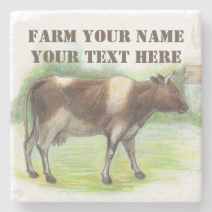 Dessous-de-verre En Pierre La ferme à la vache