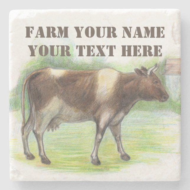 Dessous-de-verre En Pierre La ferme à la vache (Devant)