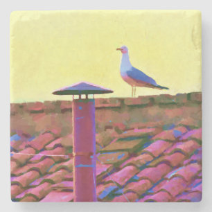 Dessous-de-verre En Pierre La mouette à l'après-midi de Conclave