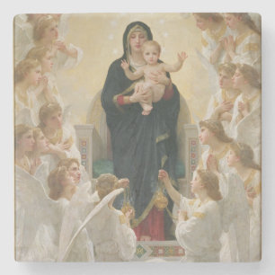 Dessous-de-verre En Pierre La Vierge avec Angels, 1900 2