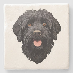 Dessous-de-verre En Pierre Labradoodle Chien noir