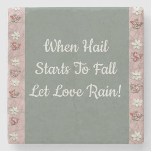 Dessous-de-verre En Pierre Laissez Love Rain !