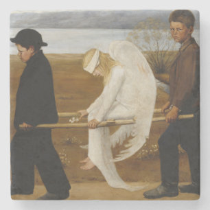 Dessous-de-verre En Pierre L'ange blessé (par Hugo Simberg)