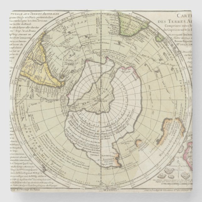 Dessous-de-verre En Pierre L'Antarctique 4 (Devant)