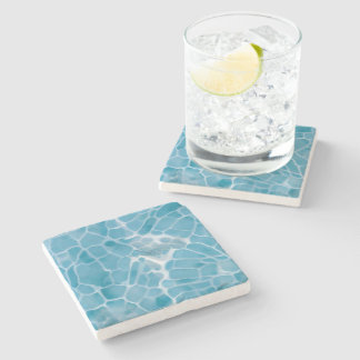 Dessous-de-verre En Pierre Larimar été bleu