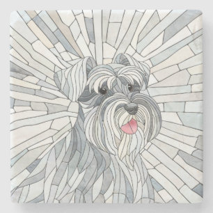 Dessous-de-verre En Pierre L'art mosaïque de Schnauzer miniature