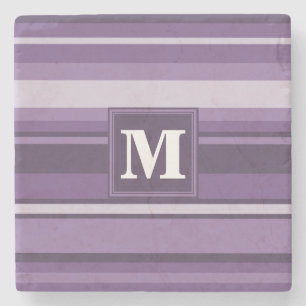 Dessous-de-verre En Pierre Lavande monogramme