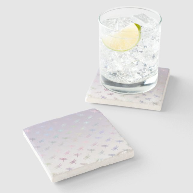 Dessous-de-verre En Pierre Lavender Ombre Arc-en-ciel (Côté)