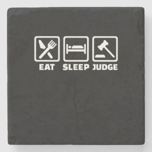 Dessous-de-verre En Pierre L'avocat Mange Sleep Juge