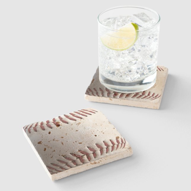 Dessous-de-verre En Pierre Le Baseball Stitch Sportif (Côté)