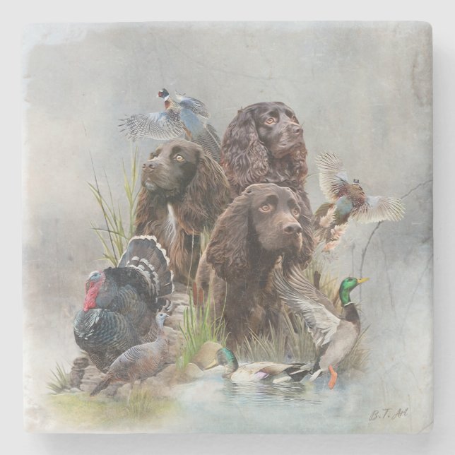 Dessous-de-verre En Pierre Le Boykin Spaniel (Devant)