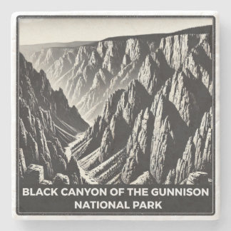 Dessous-de-verre En Pierre Le canyon noir du parc national Gunnison
