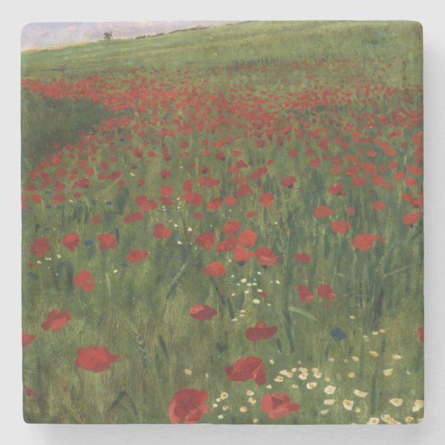 Dessous-de-verre En Pierre Le champ de pavot, 1896 (Devant)