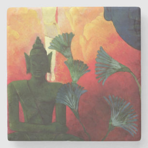 Dessous-de-verre En Pierre Le Christ et Bouddha, c.1890-1892