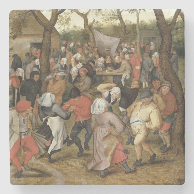 Dessous-de-verre En Pierre Le festin de mariage (Devant)