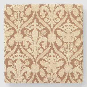 Dessous-de-verre En Pierre Le "Fleur-De-Lis", papier peint de reproduction a