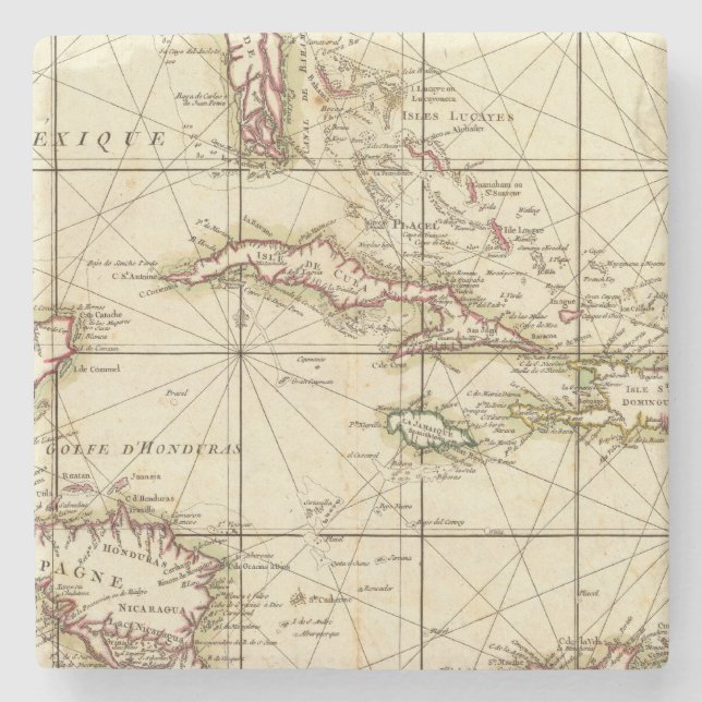 Dessous-de-verre En Pierre Le Golfe du Mexique (Devant)