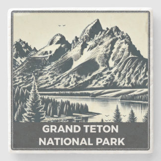 Dessous-de-verre En Pierre Le Grand Teton Nation Park