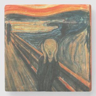 Dessous-de-verre En Pierre Le hurlement Munch Art Moderne Abstrait