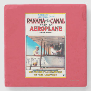 Dessous-de-verre En Pierre Le Panama et le courrier de promo de film d'avion