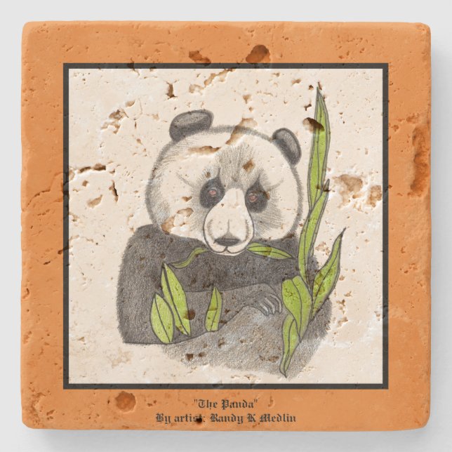 Dessous-de-verre En Pierre Le panda… (Devant)