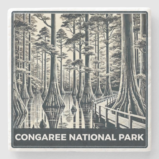 Dessous-de-verre En Pierre Le Parc national de Congaree (Devant)