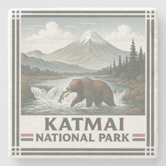 Dessous-de-verre En Pierre Le Parc national de Katmai