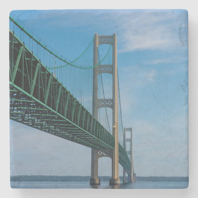 Dessous-de-verre En Pierre Le pont Mackinac (Devant)