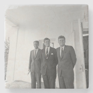 Dessous-de-verre En Pierre Le président John Kennedy et les frères American C