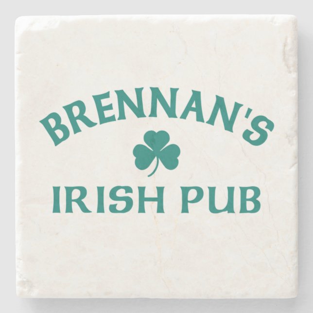 Dessous-de-verre En Pierre Le pub irlandais de Brennan (Devant)