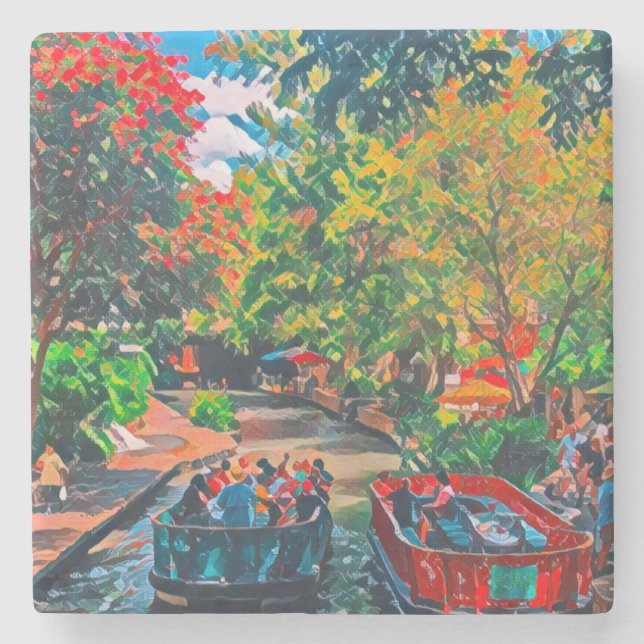 Dessous-de-verre En Pierre Le Riverwalk de San Antonio (Devant)