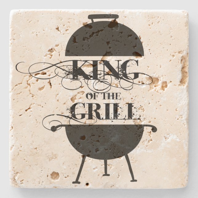 Dessous-de-verre En Pierre Le Roi Du Grill (Devant)