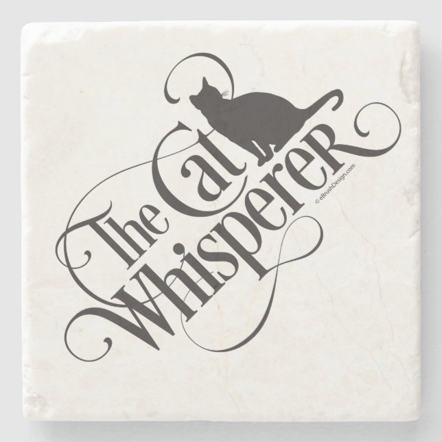 Dessous-de-verre En Pierre Le Whisperer de chat (Devant)