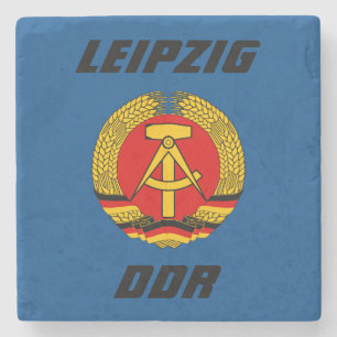 Dessous-de-verre En Pierre Leipzig, DDR - Allemagne de l'Est