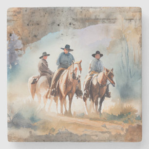 Dessous-de-verre En Pierre Les cowboys à cheval