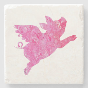 Dessous-de-verre En Pierre Les Dons De Cochon Volant, Quand Les Cochons Volen
