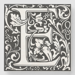 Dessous-de-verre En Pierre Lettre E Monogramme médiéval Art Nouveau