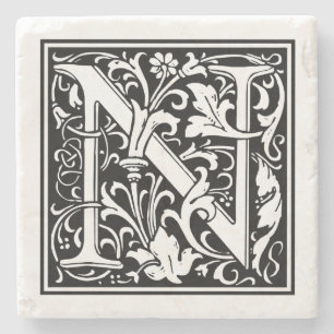 Dessous-de-verre En Pierre Lettre vintage "N"