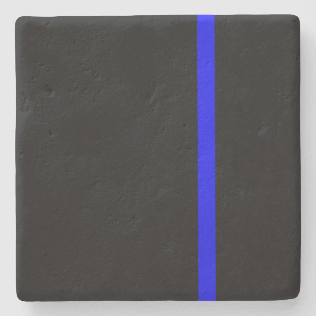 Dessous-de-verre En Pierre Ligne Bleue Mince Symbolique verticale (Devant)