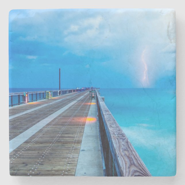 Dessous-de-verre En Pierre Ligne de Navarre Beach (Devant)