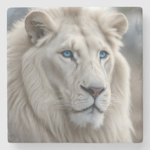 Dessous-de-verre En Pierre Lion blanc