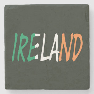 Dessous-de-verre En Pierre L'Irlande surmontée du drapeau irlandais Stone De