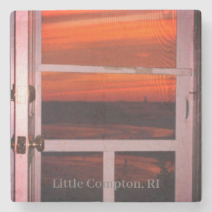 Dessous-de-verre En Pierre Little Compton, Rhode Island Beach Sakonnet Sunset