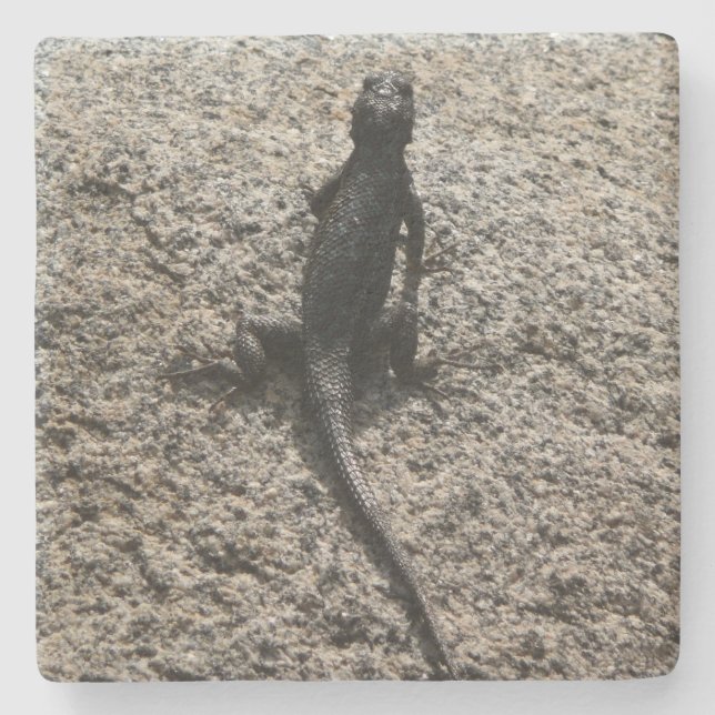 Dessous-de-verre En Pierre Lizard noir (Devant)