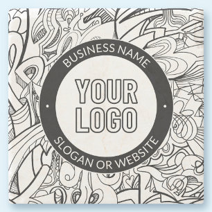 Dessous-de-verre En Pierre Logo d'entreprise ou Modèle de texte de conception